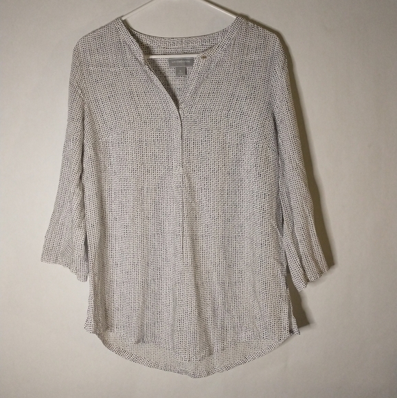 Liz Claiborne polka dot blouse size small - Picture 1 of 8